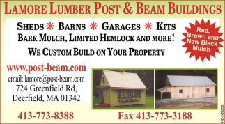 Sheds Lamore Lumber Pust Beam Buildings