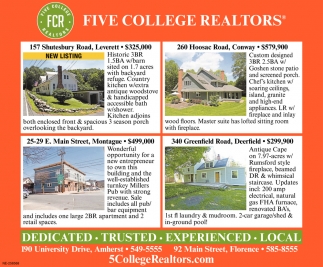 New Listing Five College Realtors Northampton Ma