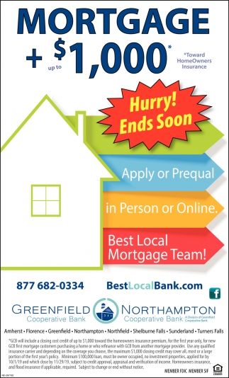 Mortgage 1 000 Greenfield Cooperative Bank Northampton