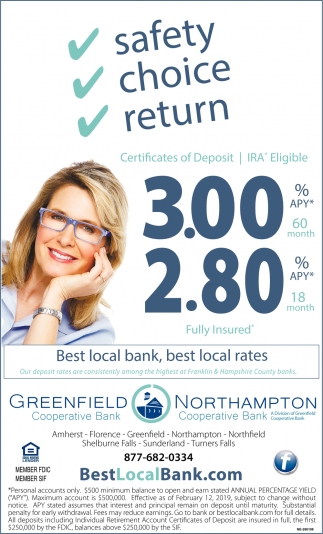 Best Local Bank Greenfield Cooperative Bank Northampton